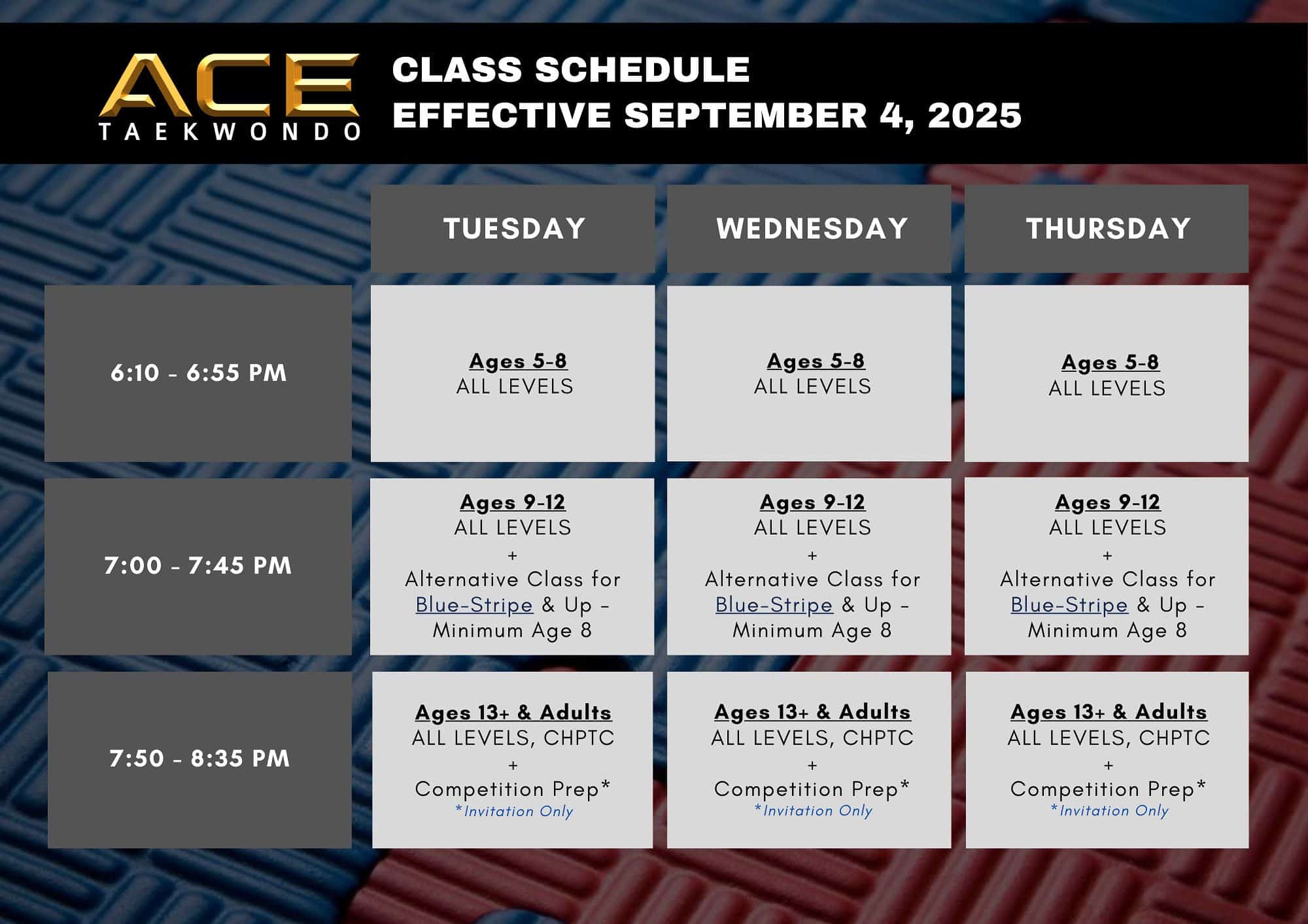 schedule